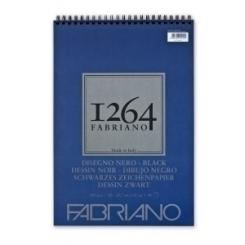 Bloc De Dibujo Fabriano 1264 Black Drawing Con Espiral Papel Negro Rugoso A3 200G 40H