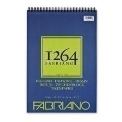 Bloc De Dibujo Fabriano 1264 Drawing Con Espiral Grano Natural A3 180G 50H