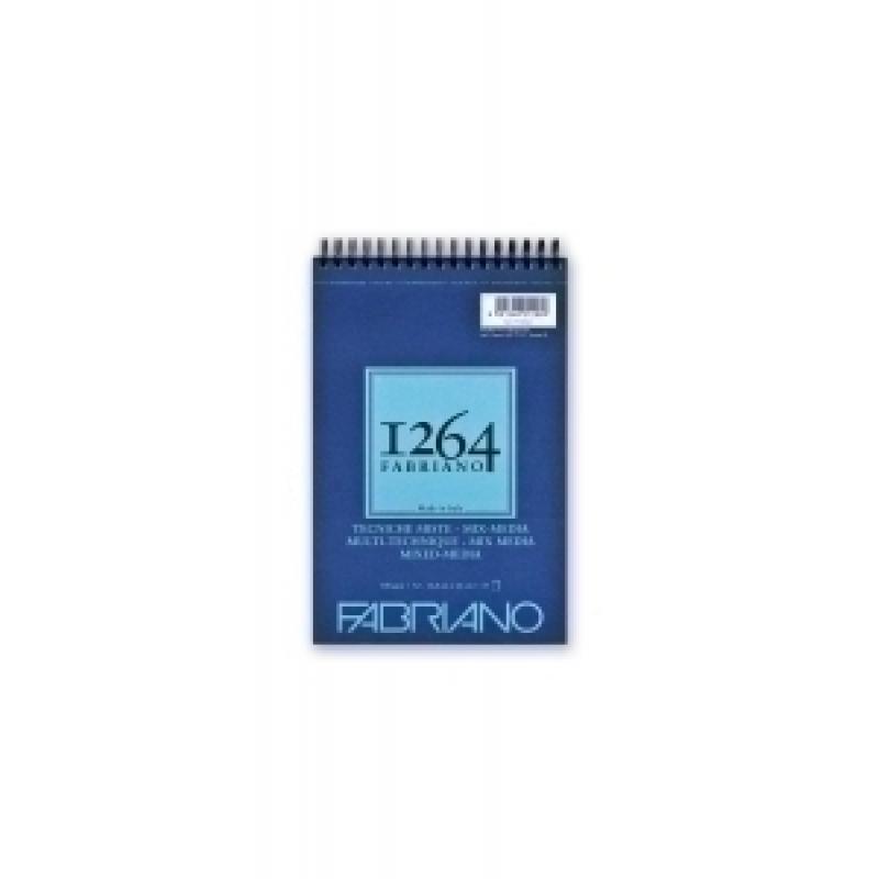 bloc-de-dibujo-fabriano-1264-mix-media-con-espiral-grano-natural-tecnicas-mixtas-a5-300g-15h