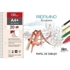 Bloc De Dibujo Fabriano Accademia Con Espiral Liso 2 Taladros A4+ 130G 20H
