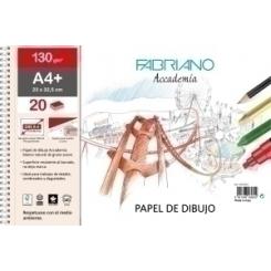 Bloc De Dibujo Fabriano Accademia Con Espiral Liso Con Recuadro A4+ 130G 20H
