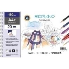 Bloc De Dibujo Fabriano Accademia Con Espiral Liso Tecnicas Mixtas A4+ 160G 20H