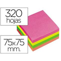 Bloc de notas adhesivas quita y pon Q-CONNECT con 320 hojas 76x76mm