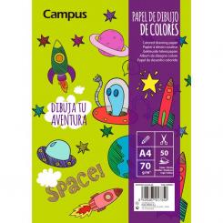 Bloc Dibujo Campus A4 70G 50H Papel Colores