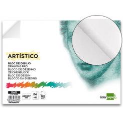 Bloc dibujo LIDERPAPEL artistico encolado 297x420 mm 30 hojas 120g/m2 sin recuadro
