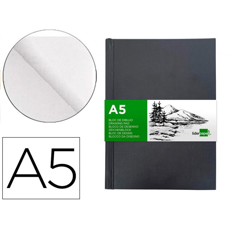 bloc-dibujo-liderpapel-esbozos-encuadernado-din-a5-210x148-mm-100-hojas-100-gr-m2-color-negro