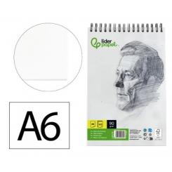 Bloc Dibujo LIDERPAPEL Esbozos Espiral DIN A6 105X148mm 100 Hojas 90gr/m2 Sin Recuadriculada