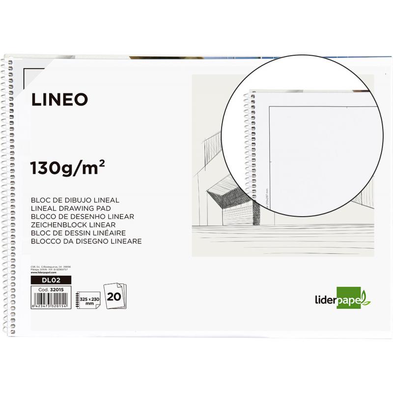 bloc-dibujo-liderpapel-lineal-espiral-230x325mm-20-hojas-130gr-m2-con-recuadro-perforado