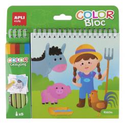 APLI Bloc Dibujos + Cera La Granja 1U