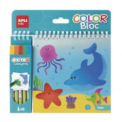 APLI Bloc Dibujos + Cera Marino 1U