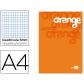 bloc-encolado-liderpapel-cuadro-5-mm-naranja-a4-natural100-hojas-100-gr-m2