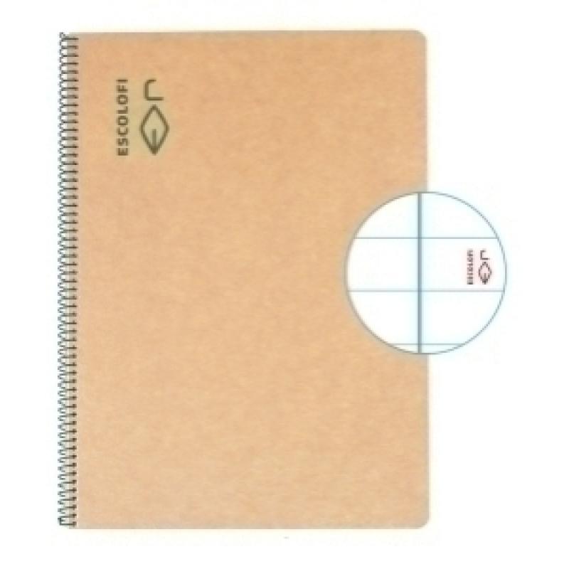 bloc-escolofi-green-tapa-dura-a4-50h-horizontal-80g-reciclado-con-margen-verde