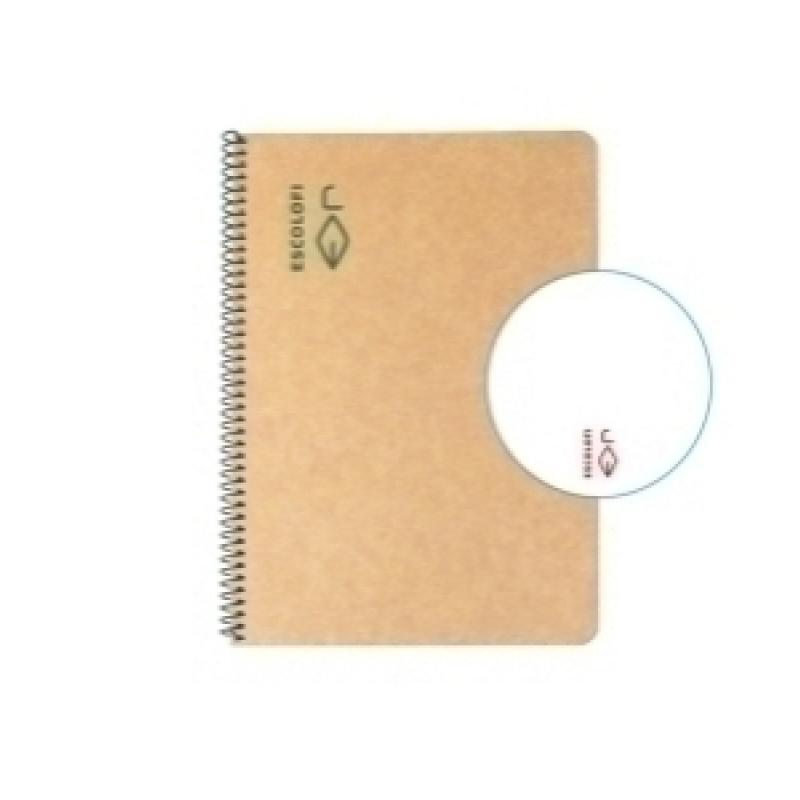 bloc-escolofi-green-tapa-dura-a5-50h-liso-80g-reciclado-verde