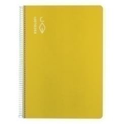 Bloc Escolofi Tapa Dura A4 80H Cuadric.4X4 70G Amarillo