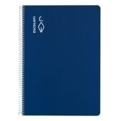 Bloc Escolofi Tapa Dura A4 80H Cuadric.4X4 70G Azul