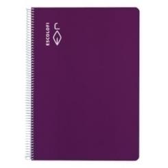 Bloc Escolofi Tapa Dura A4 80H Cuadric.5X5 70G Pauta C/Margen Violeta