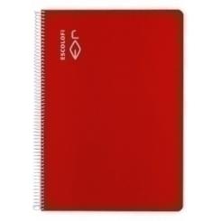 Bloc Escolofi Tapa Dura A4 80H Cuadric.6X6 70G C/Margen Rojo