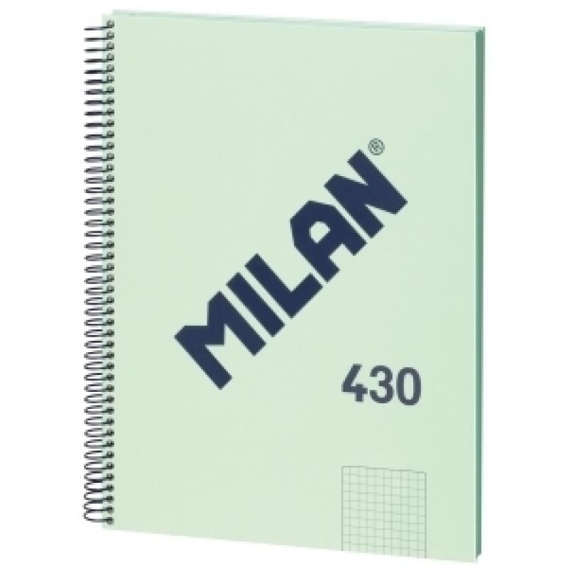 bloc-milan-430-serie-1918-tapa-extra-a4-80h-cuadric5x5-95g-verde