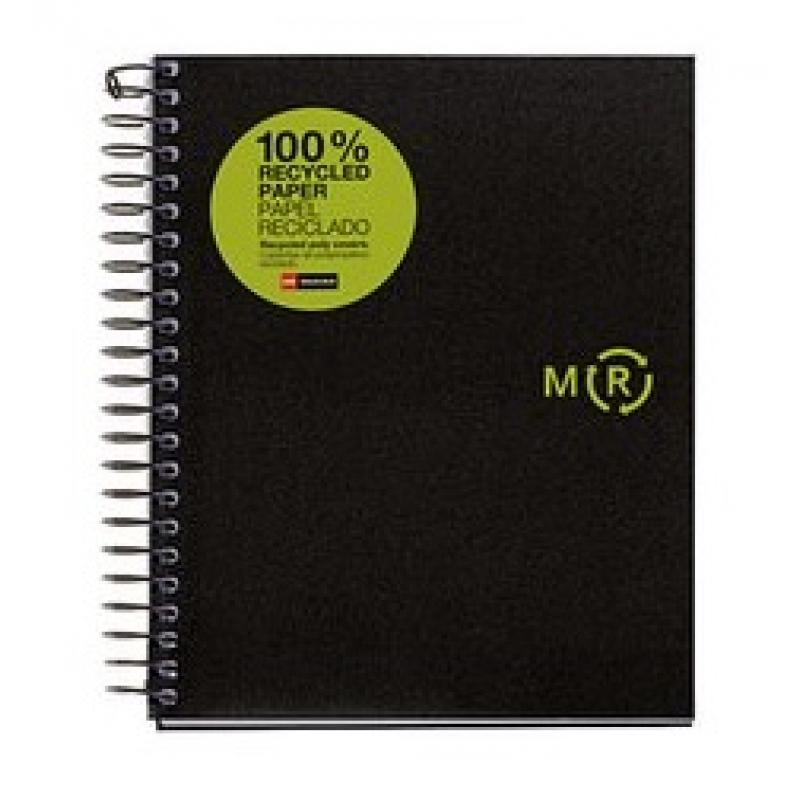 Bloc Miquelrius ECO PP Notebook 4 micro. tapa PP A5 120h 80g cuadriculada 5x5 negro