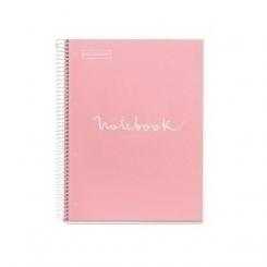 Bloc Miquelrius Emotions Notebook 1 Micro.Tapa Dura A4 80H 90G Cuadric.5X5 Rosa