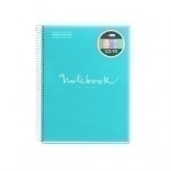 Bloc Miquelrius Emotions Notebook 5 Micro.Tapa Pp A4 120H 90G Cuadric.5X5 Azul Cielo