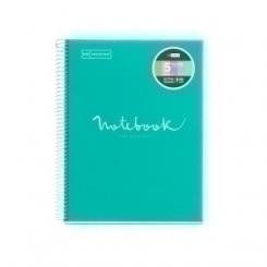 Bloc Miquelrius Emotions Notebook 5 Micro.Tapa Pp A4 120H 90G Cuadric.5X5 Turquesa