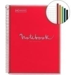 Bloc Miquelrius Emotions Notebook 5 Micro.Tapa Pp A5 120H 90G Horiz.7Mm Rojo