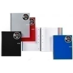 Bloc Miquelrius Notebook 6 Micro.Tapa Pp A4 150H Cuadric.5X5 Rojo