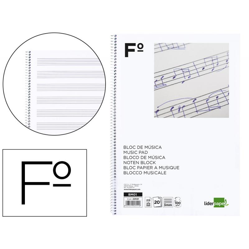 bloc-musica-liderpapel-pentagrama-3mm-folio-20-hojas-100gr-m2