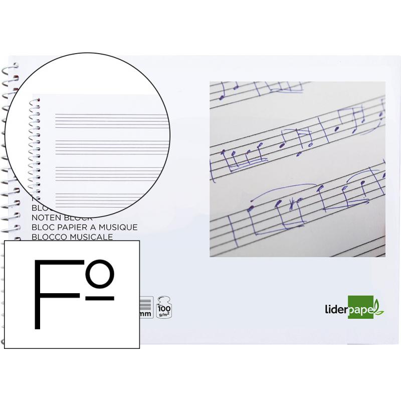 bloc-musica-liderpapel-pentagrama-3mm-folio-apaisado-20-hojas-100gr-m2
