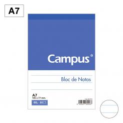 Bloc Notas Campus A7 80H 60G Microperforado Rayado horizontal