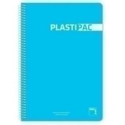 Bloc Pacsa Plastipac Tapa Pp Fº 80H Cuadric.4X4 90G Turquesa