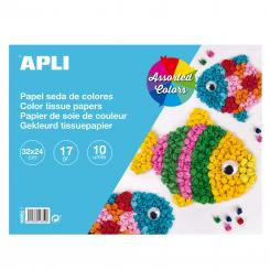 APLI Bloc Papel Seda 32X24Cm 10H Colores Sur