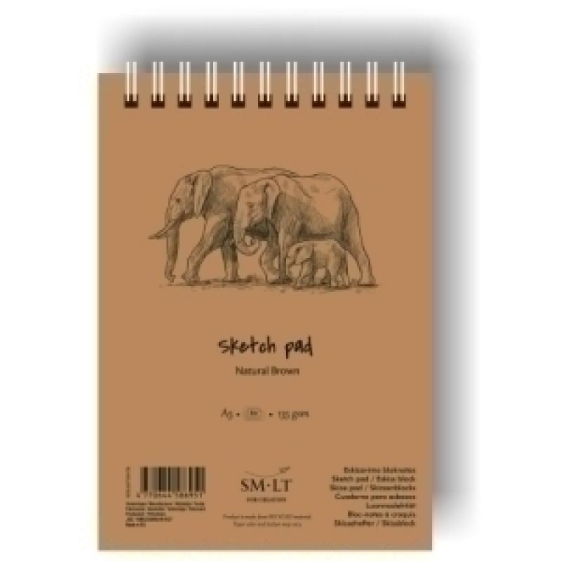 bloc-para-bocetos-smiltainis-con-espiral-papel-kraft-habana-din-a5-80-hojas-135-gr