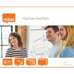 Bloc recambio NOBO BARRACUDA portátil B1,485x583 mm (40 hojas) blanco