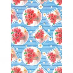 Bobina Papel Regalo 200X70Cm Rosas