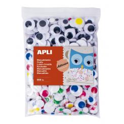APLI B.Ojos Moviles Surtidos adhesiva 600 U