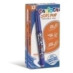 Boligrafo Carioca Oops Pop Borrable Azulcaja De 12