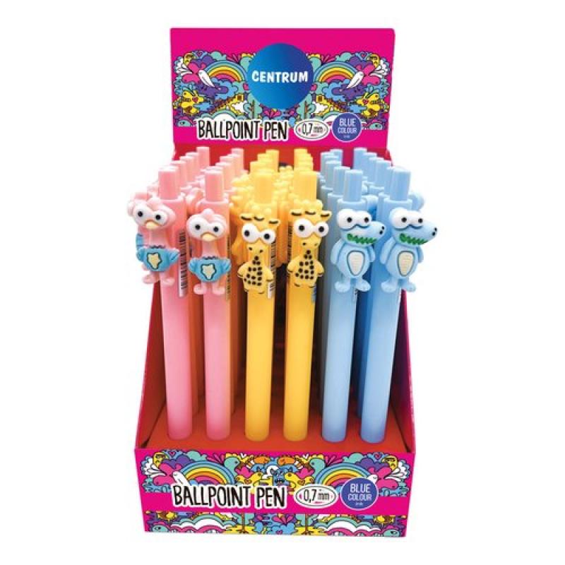 BOLIGRAFO CENTRUM FANCY ANIMALS 3D EXPOSITOR DE 36 (tinta azul)