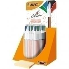 Boligrafo De 4 Colores BIC  Rose Gold Expositor De 20