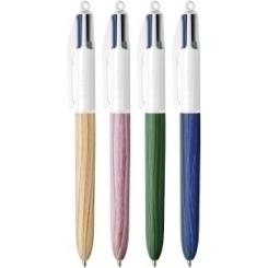 Boligrafo De  4 Colores BIC  Wood