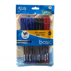 bolígrafo Plus +Basic Surtidos Bolsa 10 Uds