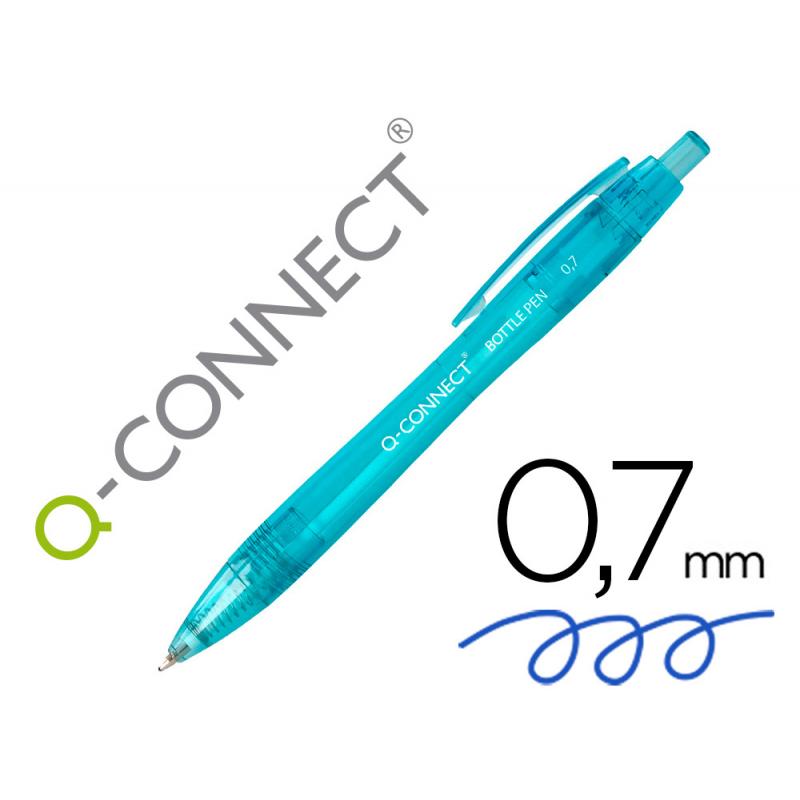 boligrafo-q-connect-retractil-de-plastico-reciclado-07-mm-tinta-color-azul