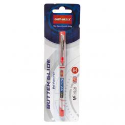 Boligrafo Unimax Butterg Rojo en blíster 1 ud