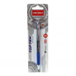 Boligrafo Unimax Toptek Azul en blíster 1 ud