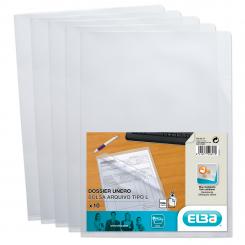 ELBA Bolsa 10 Dossier Uñero Plástico Standard Fº Piel Naranja