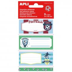 APLI Bolsa 9 Etiqu. Vac Football 81X36mm