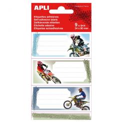 APLI Bolsa 9 Etiqu. Vac Motos 81X36mm