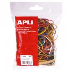 Bolsa APLI Goma Elástica Colores Surtidos 100Gr.