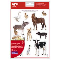 Bolsa APLI Gomets Animales Granja Rem 12H